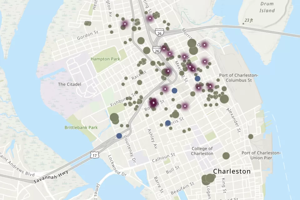 Screenshot of Charleston Affordable Housing Dashboard